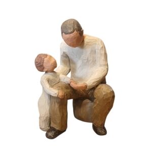 Willow Tree Granfather and Grandchild